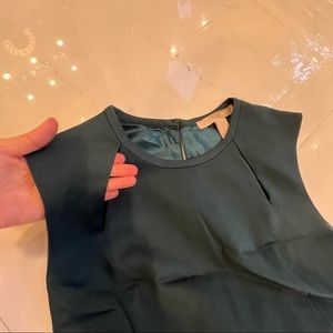 Sexy formal work office teal dress